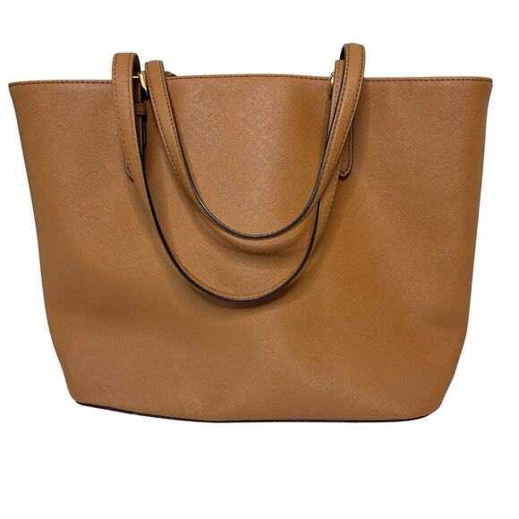 Michael Kors Tan Saffiano Leather Jet Set Large Pocket Multi Function Tote - Picture 3 of 9